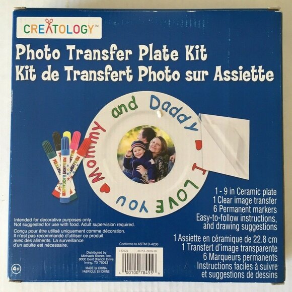 NIB Creatology Photo Transfer Plate Kit Michaels Decorative Only 4+ 9" - Picture 2 of 3